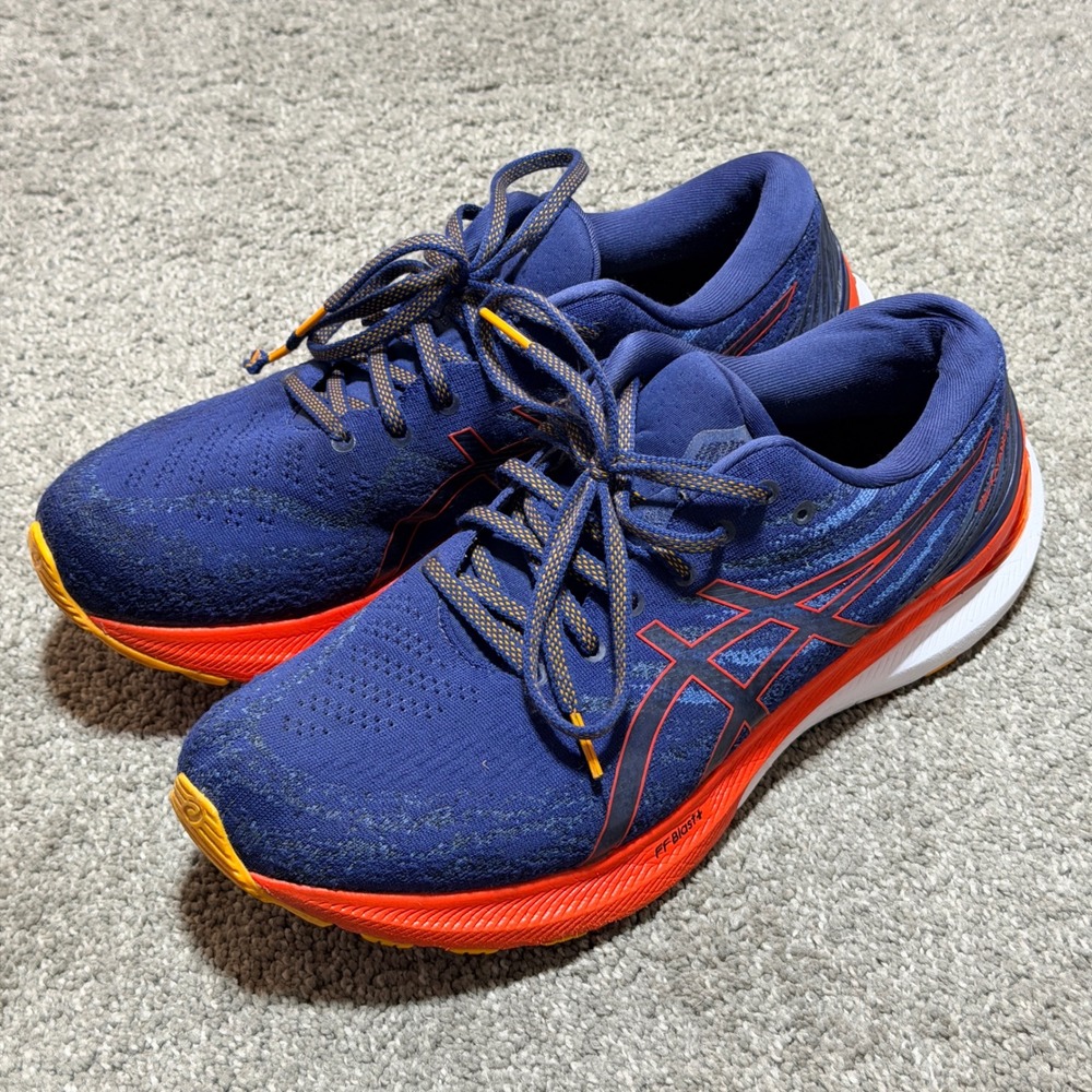 Asics Gel-Kayano 29 Mens Running Shoes Blue Orange 1011B440 Size 11